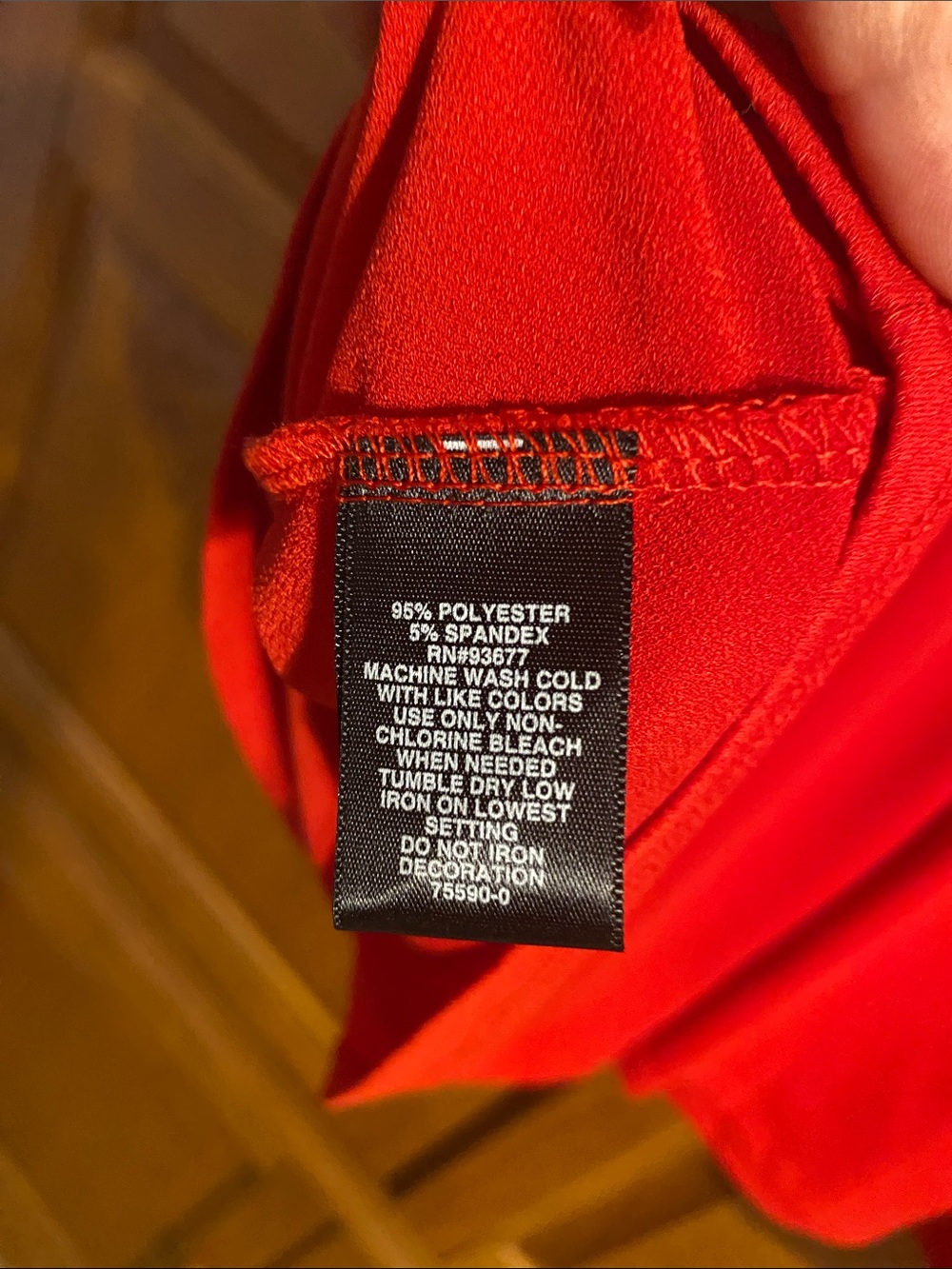 BOLD elements Red Cold-Shoulder Keyhole Blouse - Picture 9 of 9